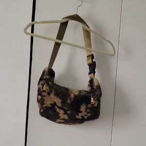 Stylish Brown Faux Fur Shoulder Bag